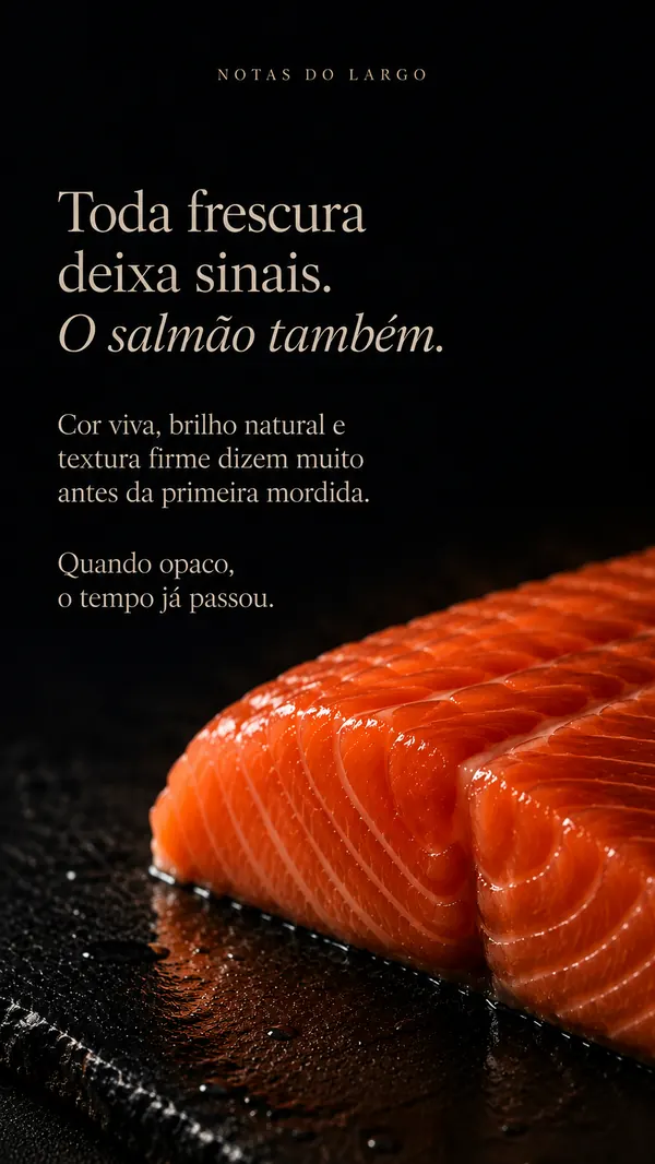 Notas do Largo: toda frescura deixa sinais, o salmão também